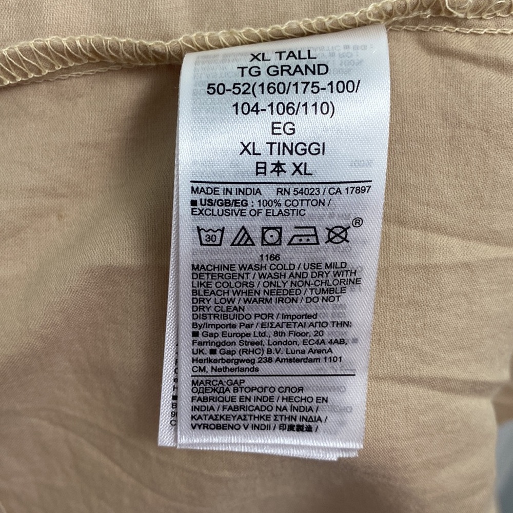GAP Puff Tiered Midi Dress in Sand Khaki Tan Size XL Tall NWT - Picture 9 of 11